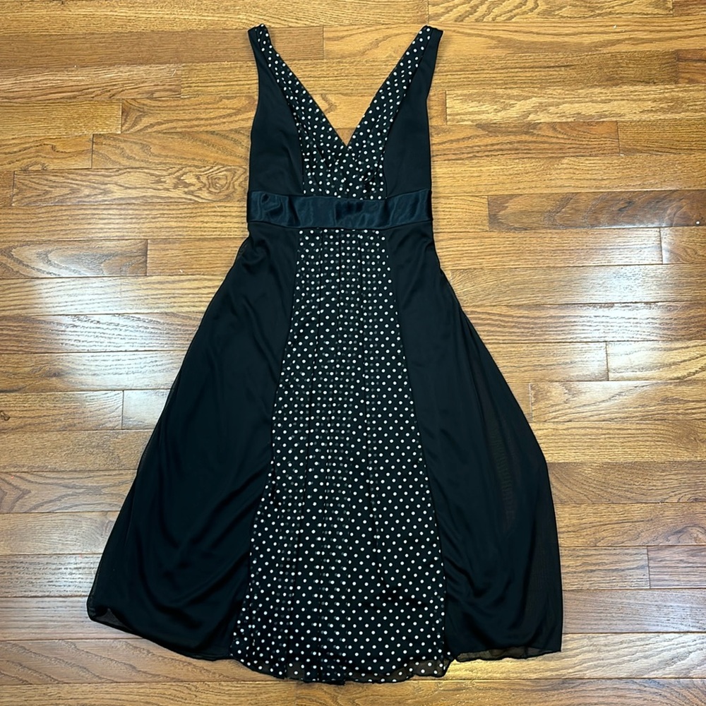 Ruby rox black sleeveless dress with white polka dots. Junior size medium
